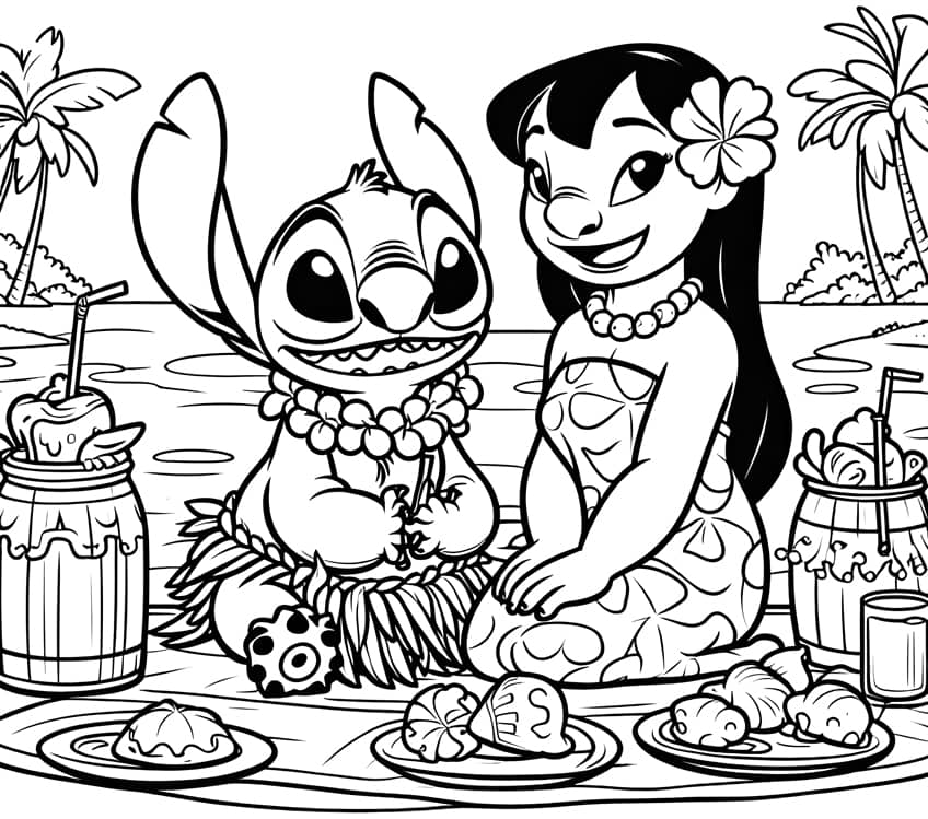 Lilo and Stitch coloring page 07
