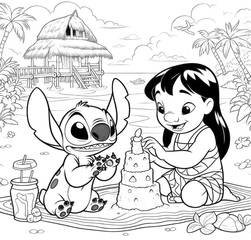 Lilo and Stitch coloring page 08