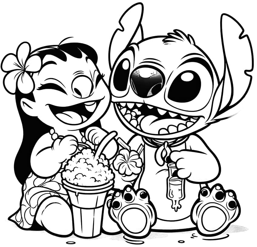 Lilo and Stitch coloring page 13