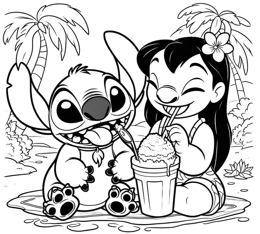 Lilo and Stitch coloring page 14