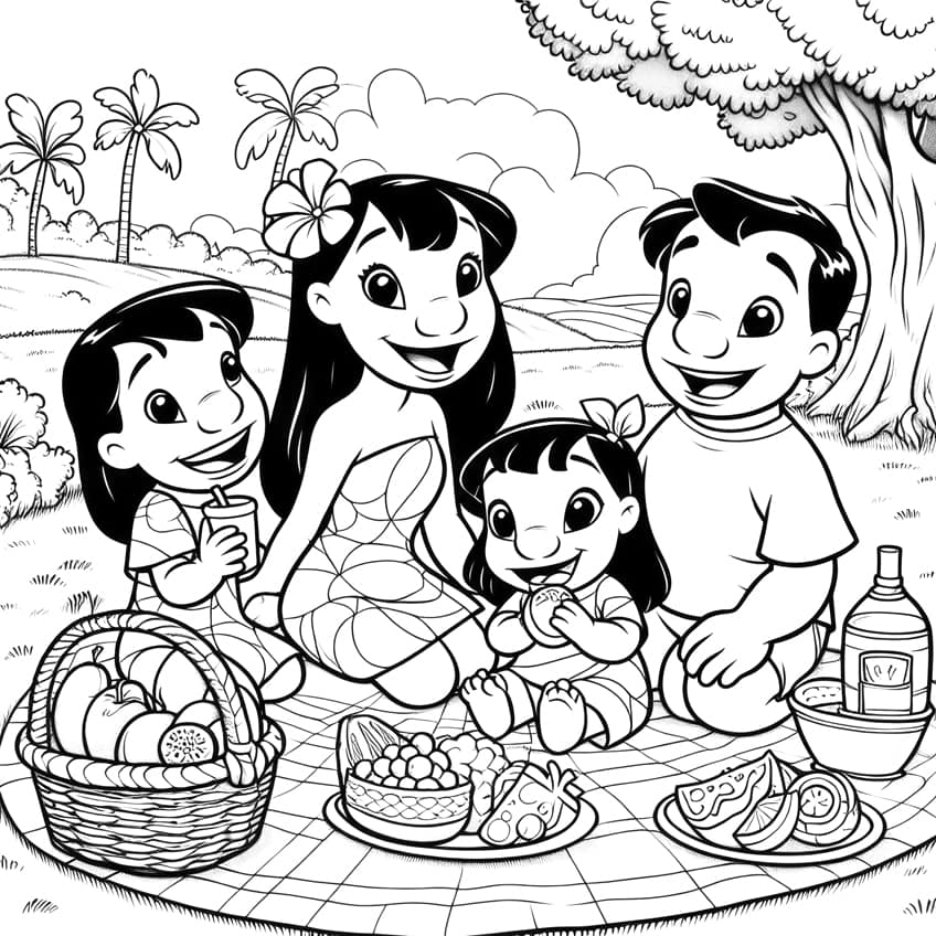 Lilo and Stitch coloring page 17