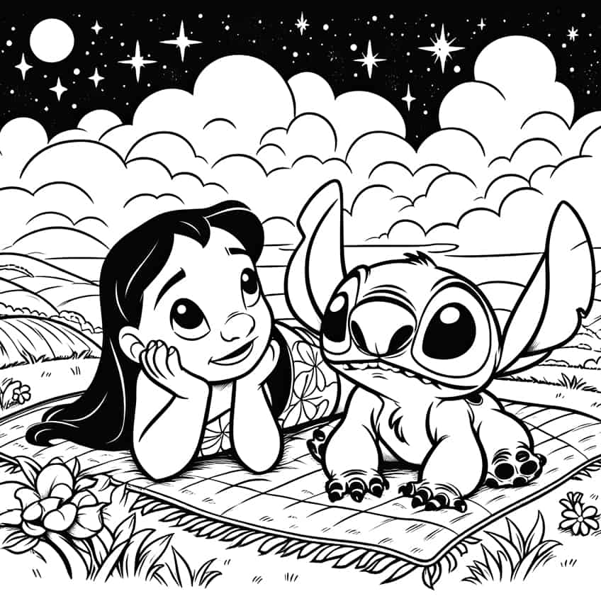 Lilo and Stitch coloring page 19