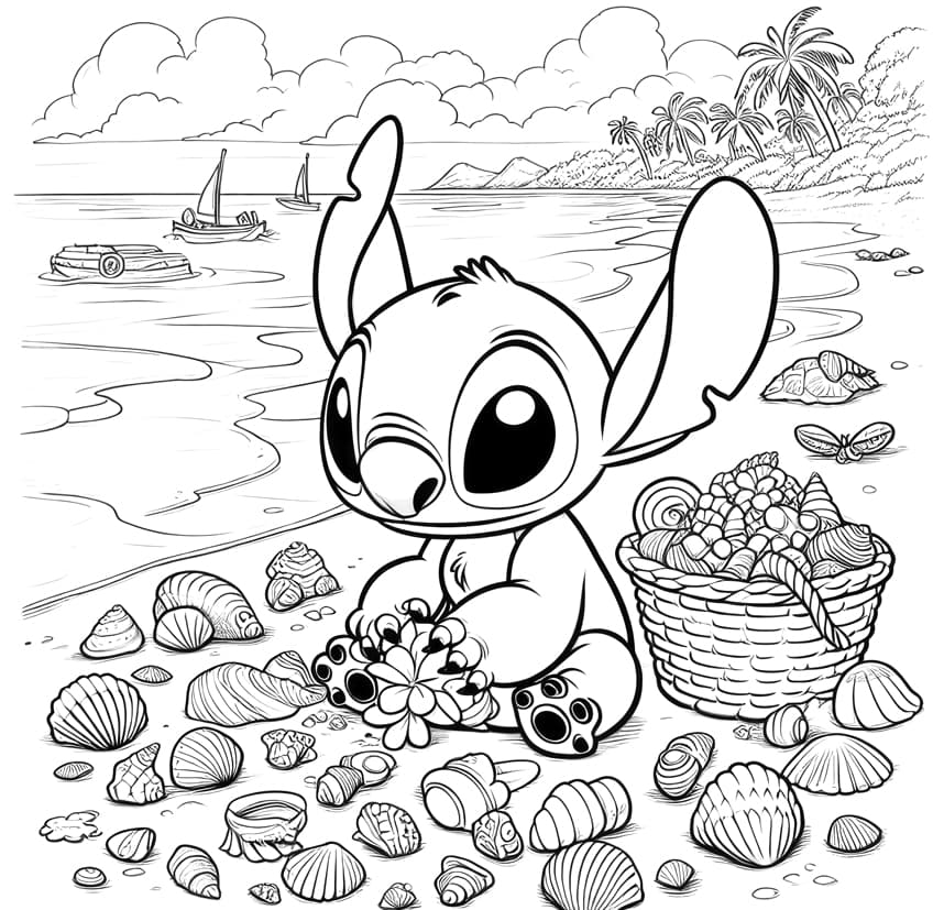 Lilo and Stitch coloring page 20