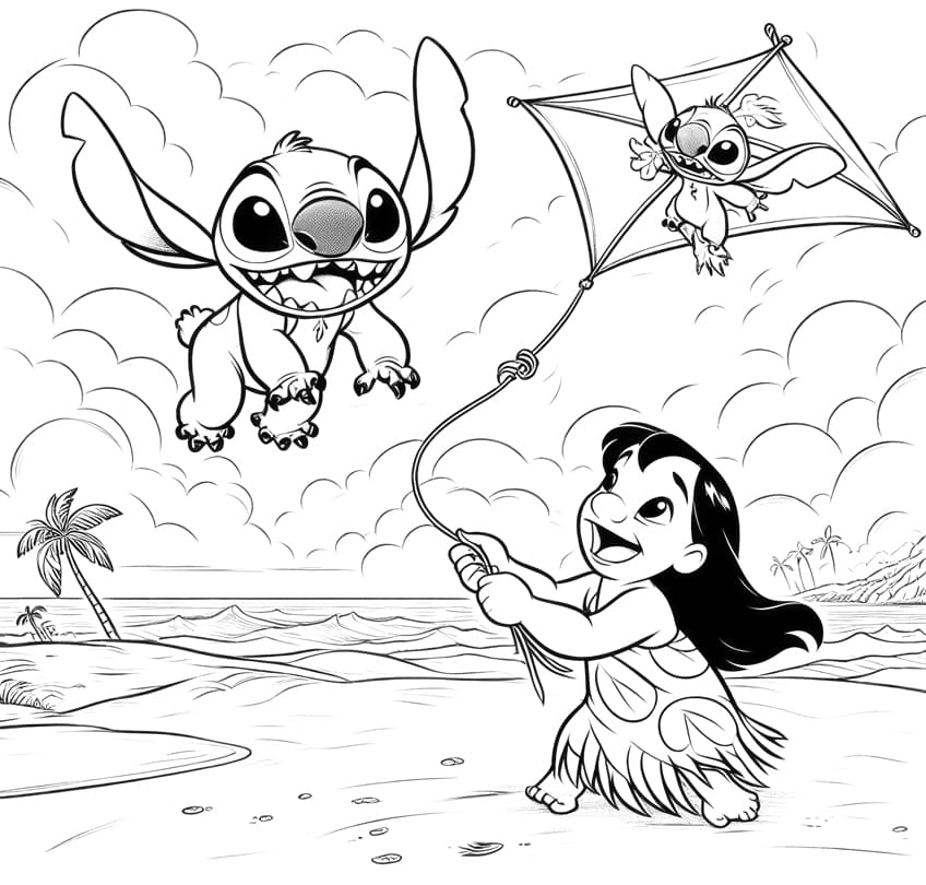 Lilo and Stitch coloring page 22