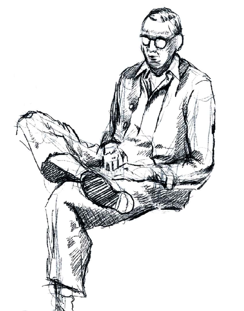 male sitting poses drawing