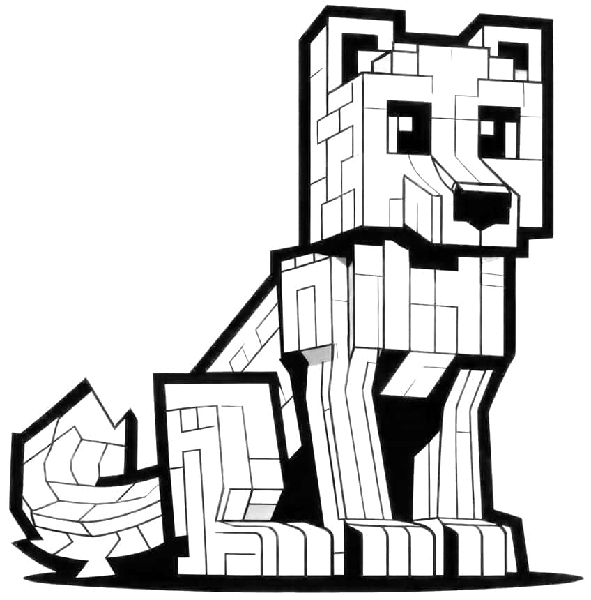 minecraft coloring page 12
