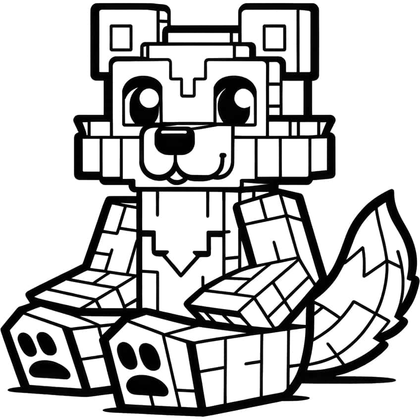 minecraft coloring page 14
