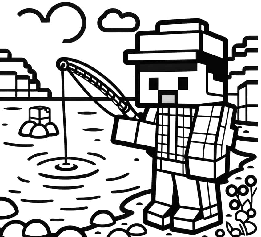 minecraft coloring page 23