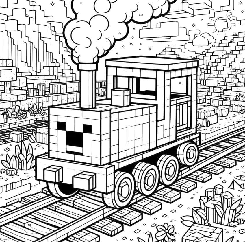 minecraft coloring page 24