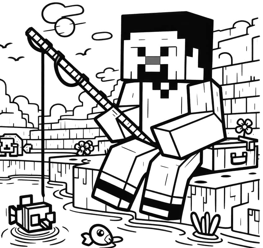 minecraft coloring page 30