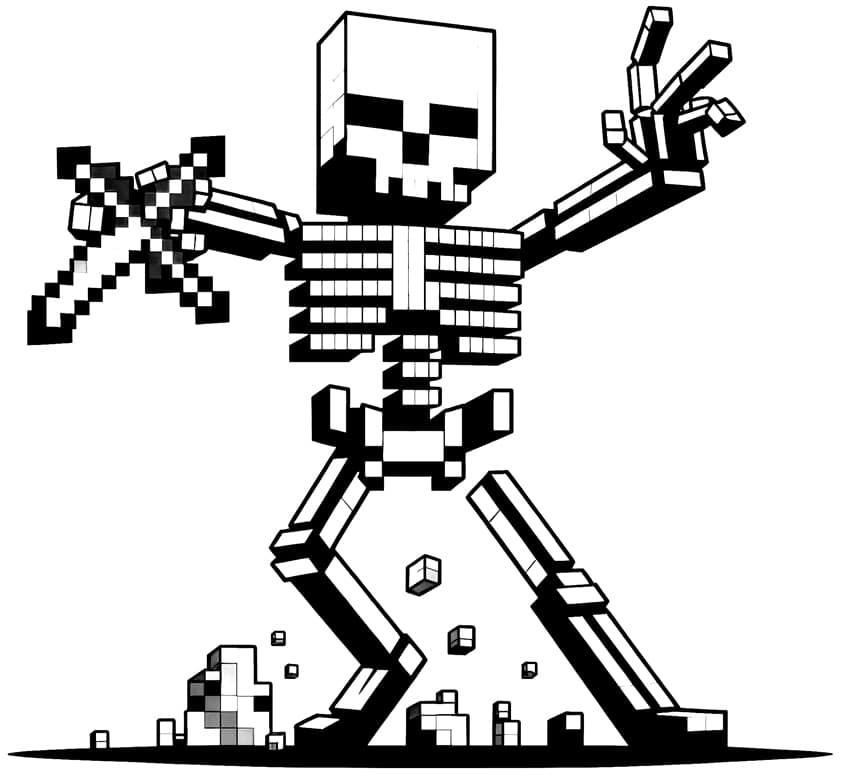 minecraft coloring page 34