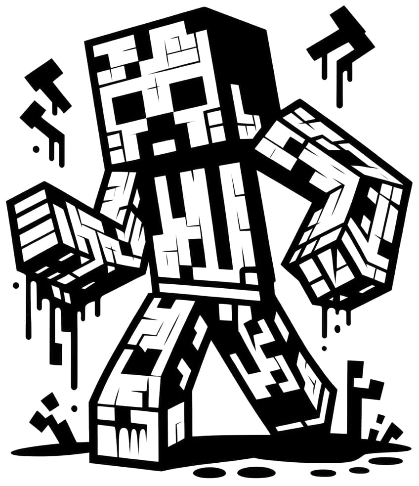 minecraft coloring page 37