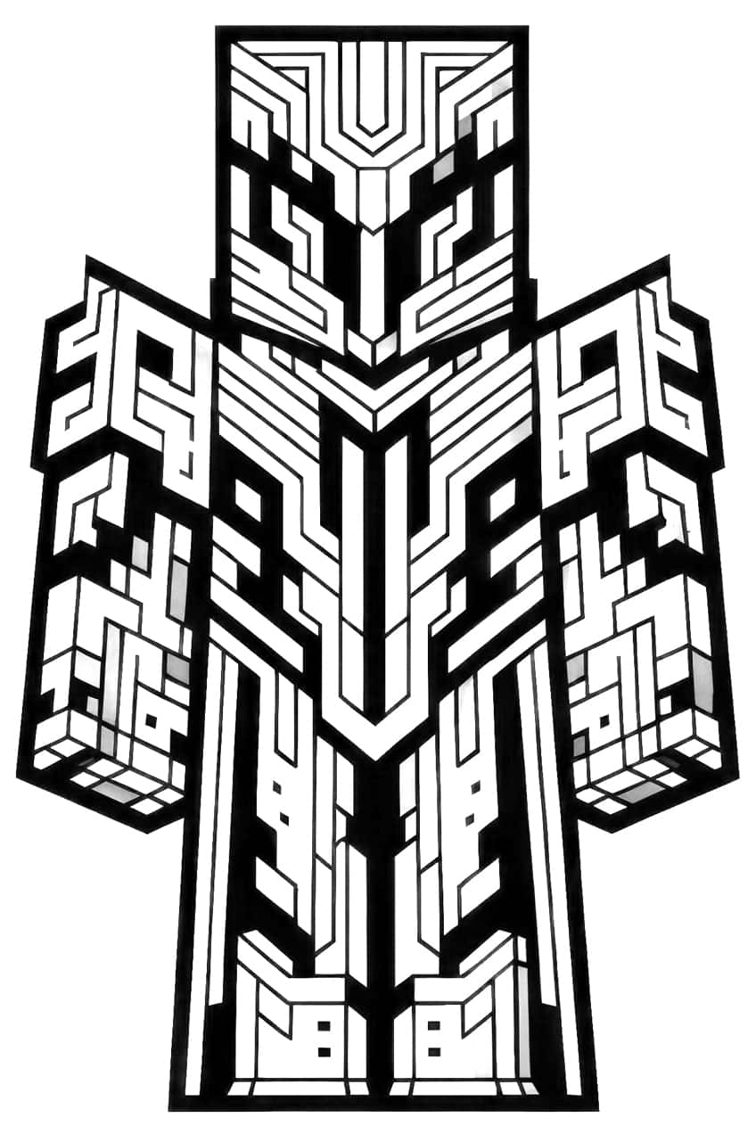 minecraft coloring page 47