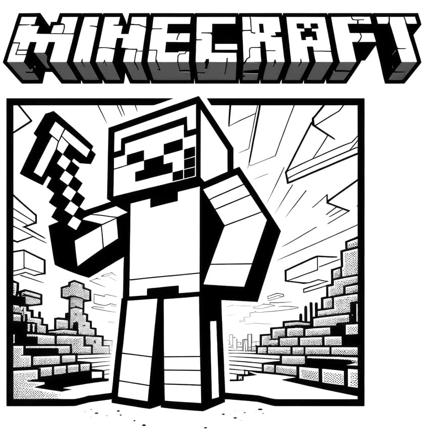 minecraft coloring page 50