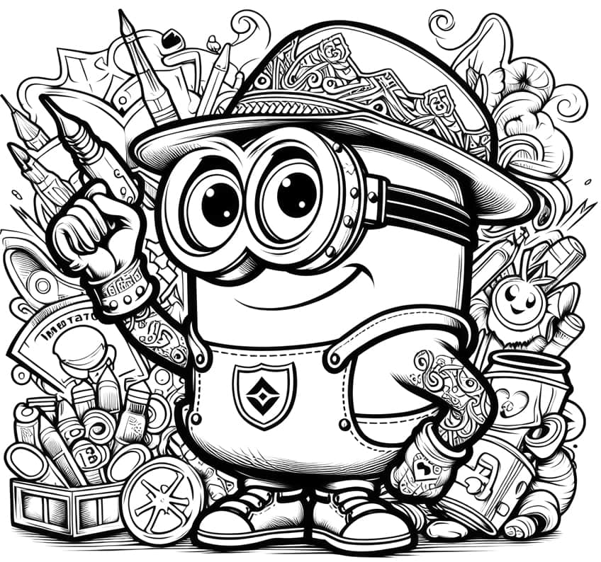 minions coloring pages 14