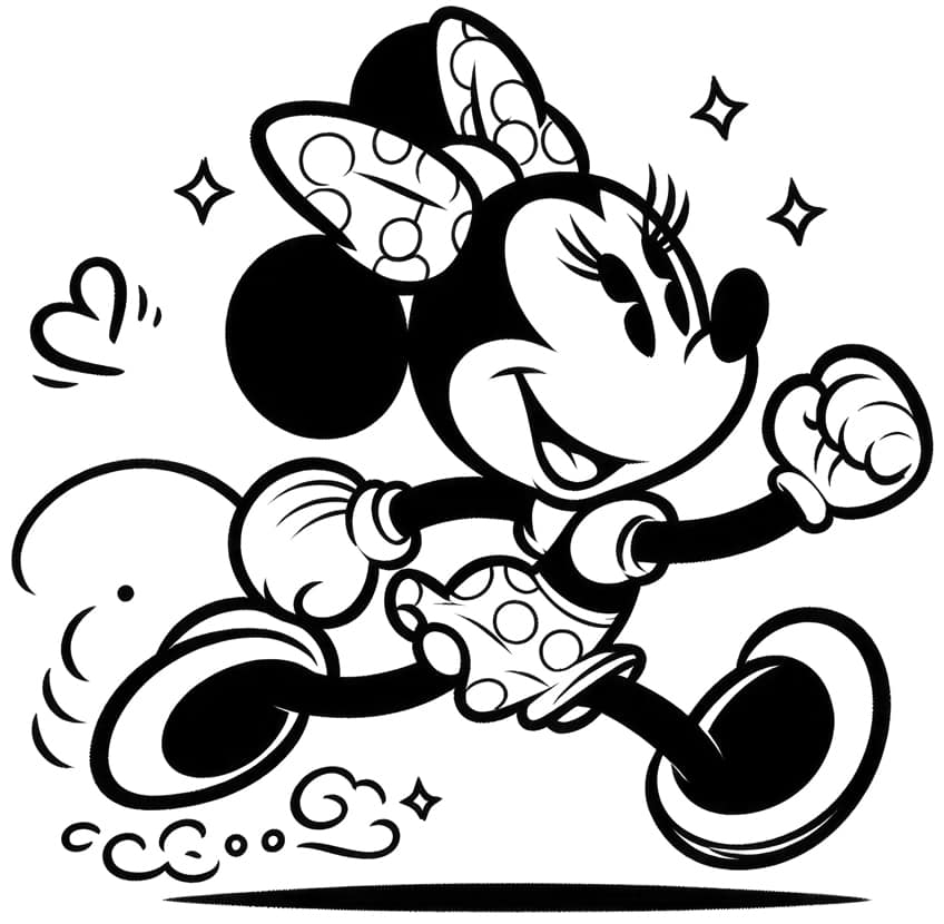 minnie mouse coloring page 01
