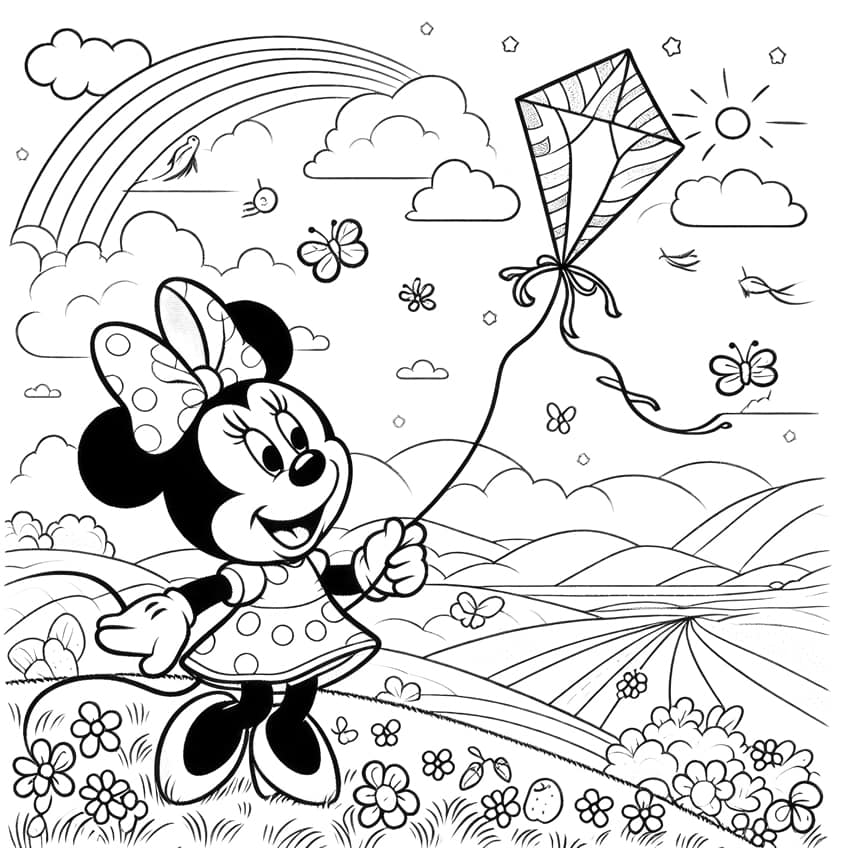 minnie mouse coloring page 02