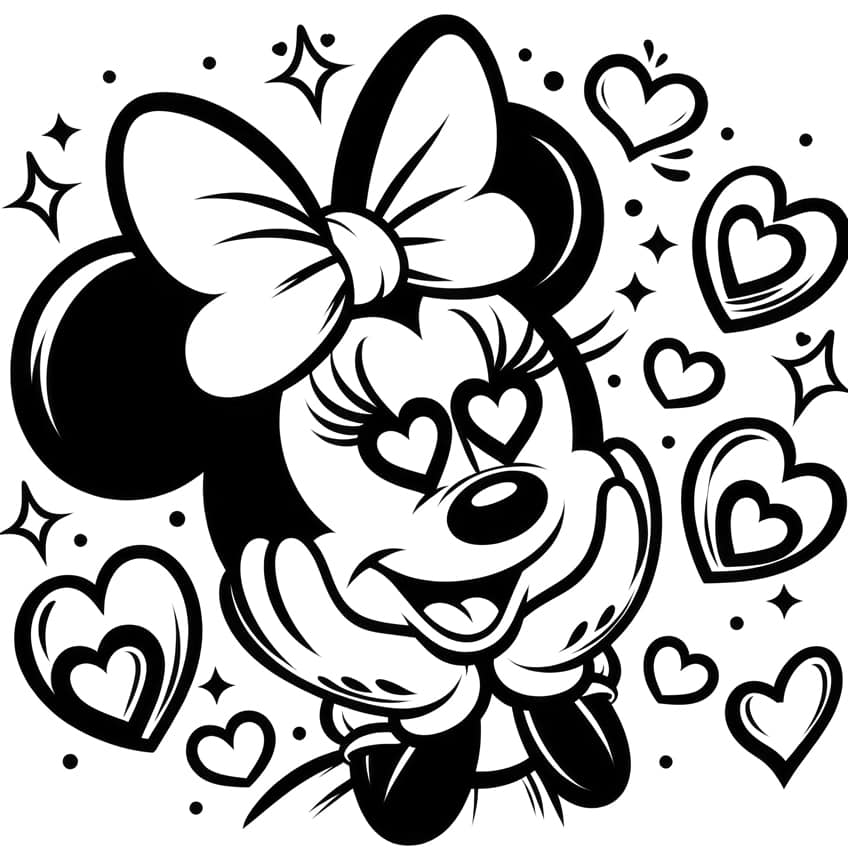 minnie mouse coloring page 03