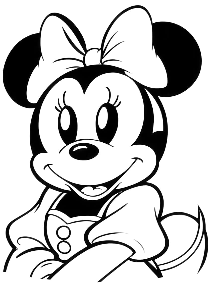minnie mouse coloring page 08