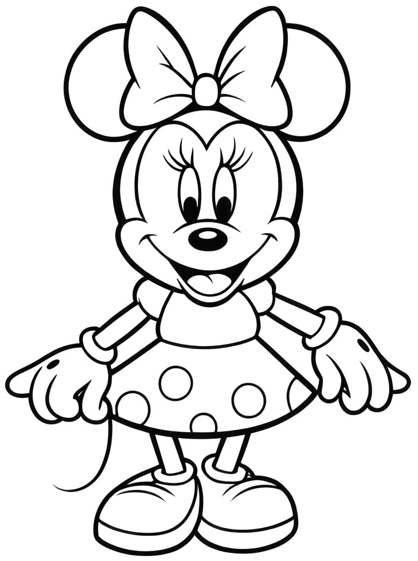 minnie mouse coloring page 09
