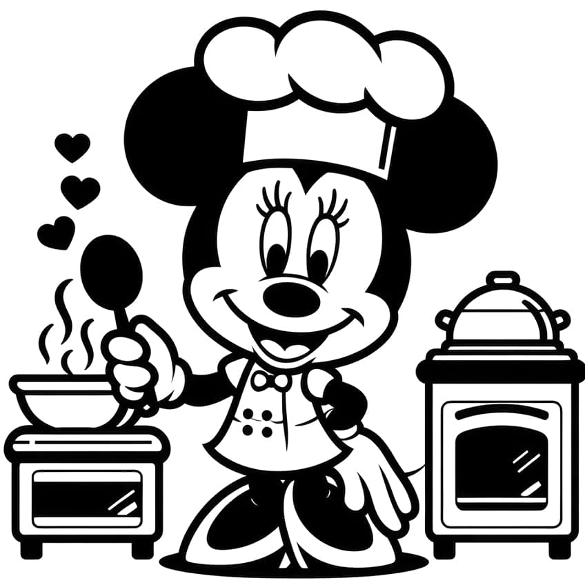 minnie mouse coloring page 13