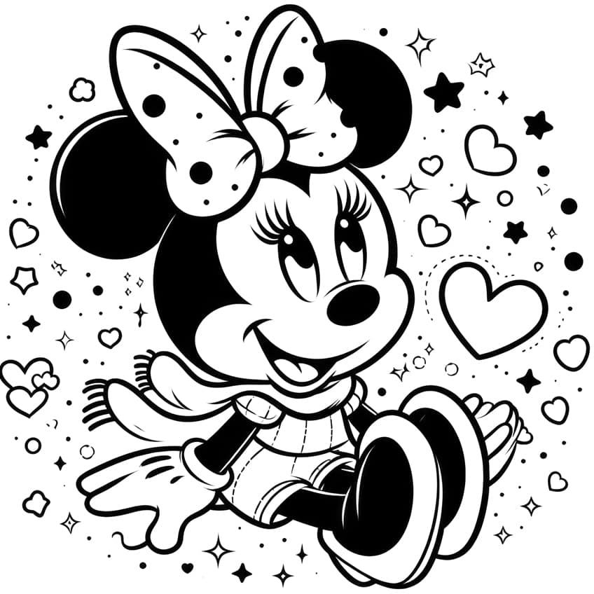 minnie mouse coloring page 21