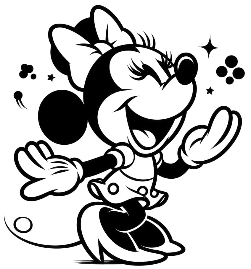 minnie mouse coloring page 23