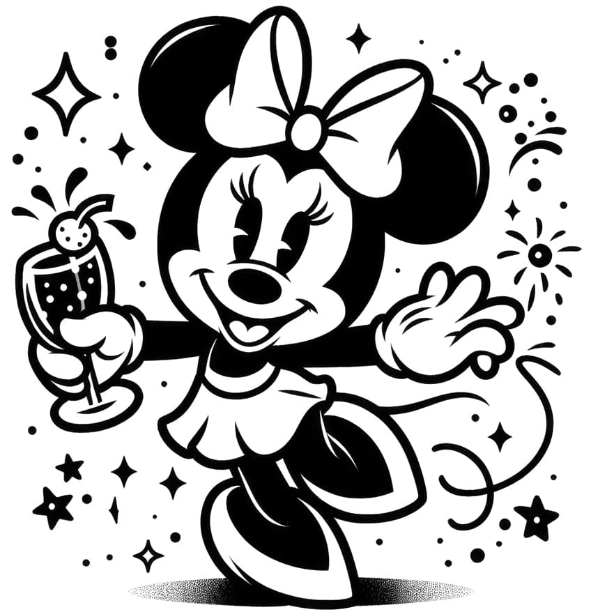 minnie mouse coloring page 25
