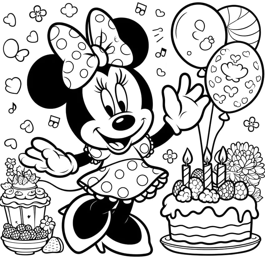 minnie mouse coloring page 26