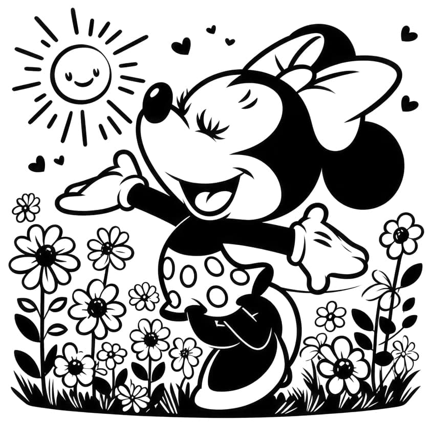 minnie mouse coloring page 28