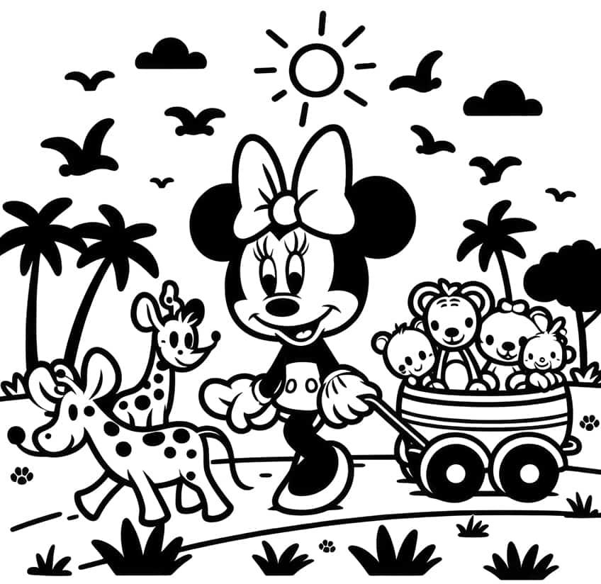minnie mouse coloring page 30