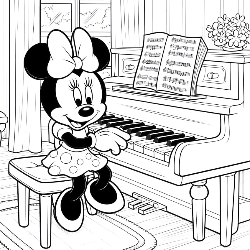 minnie mouse coloring page 32