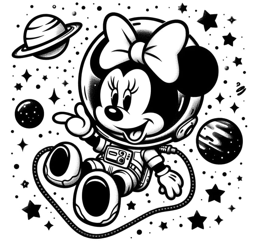 minnie mouse coloring page 33