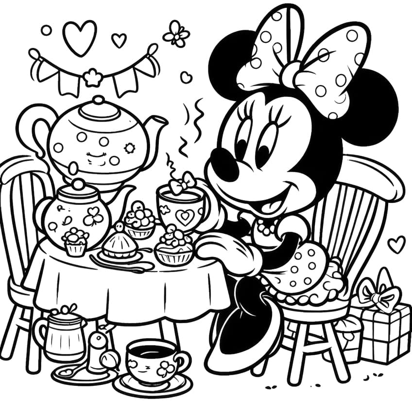 minnie mouse coloring page 35