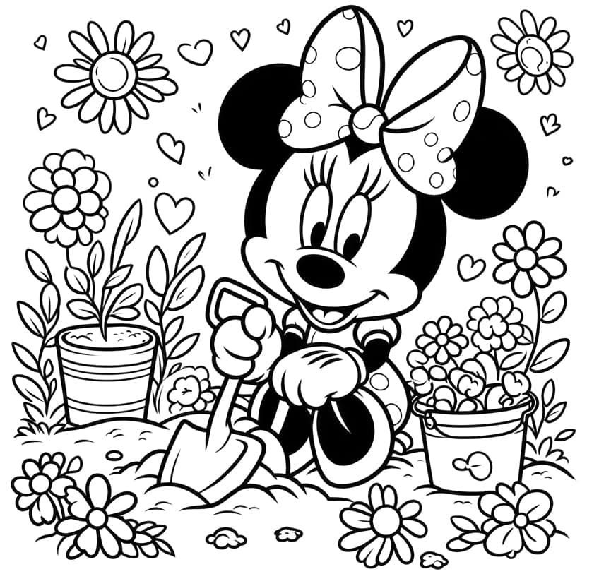 minnie mouse coloring page 36