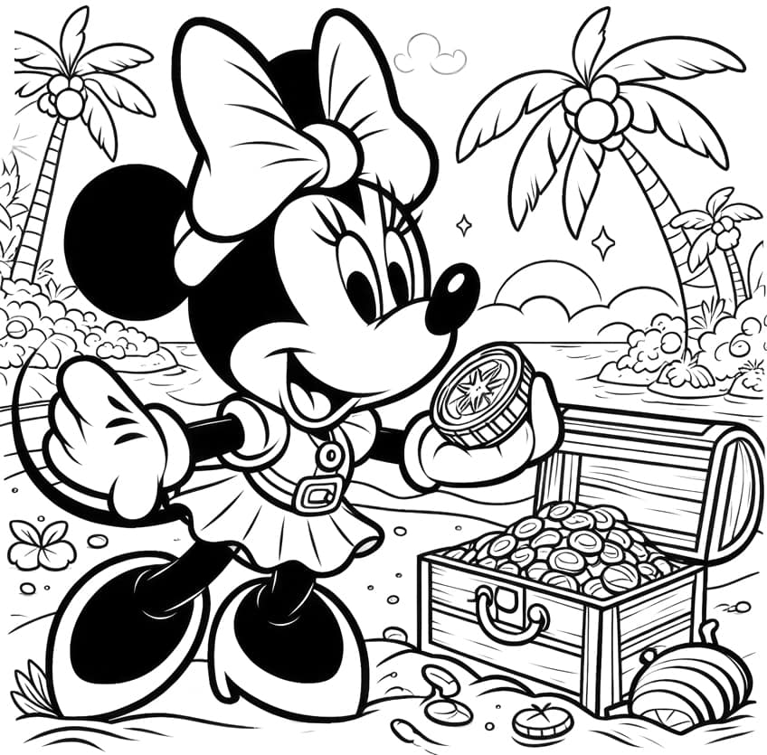 minnie mouse coloring page 37