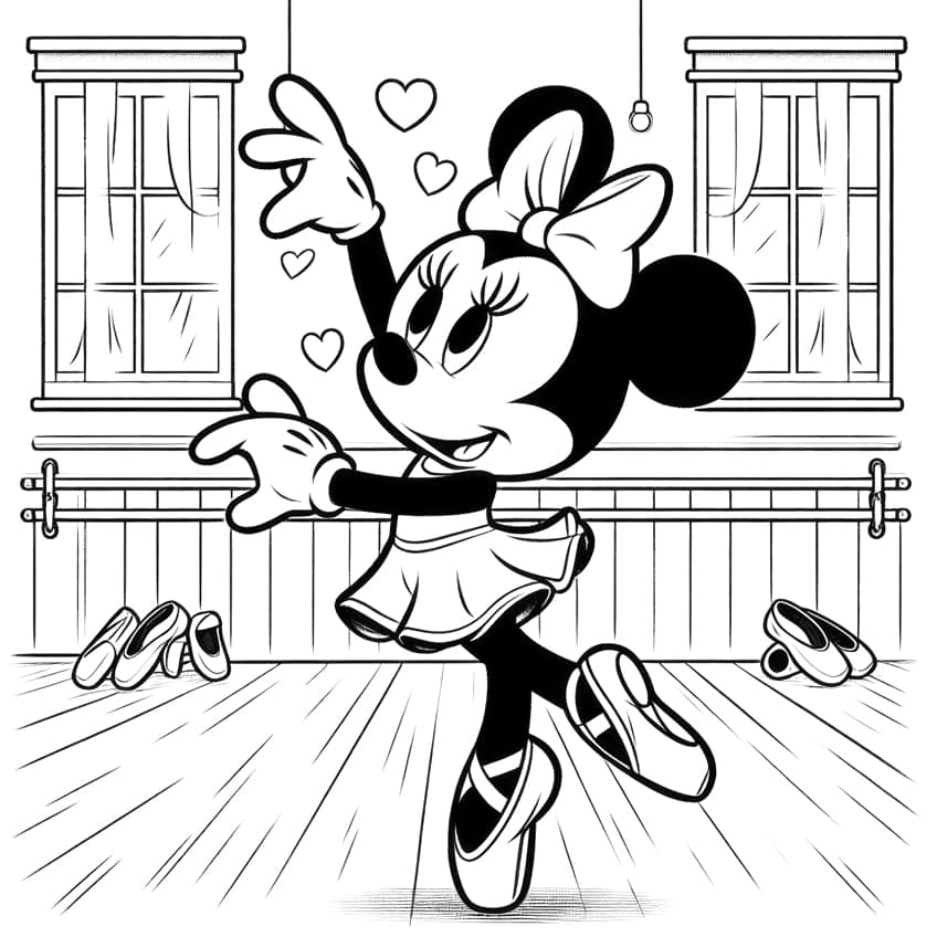 minnie mouse coloring page 38