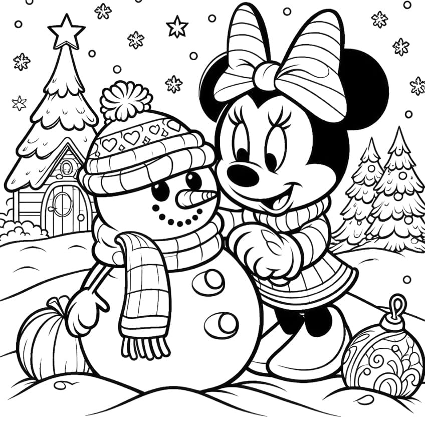 minnie mouse coloring page 39