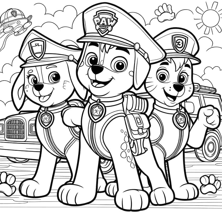 paw patrol coloring page 48