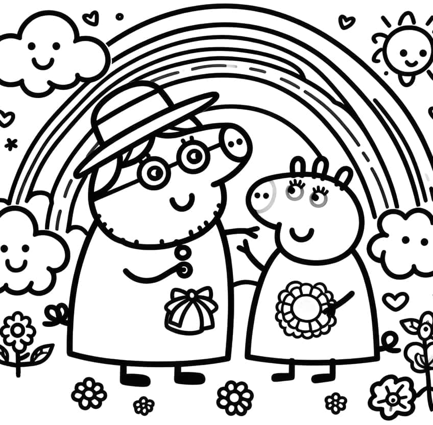 peppa pig coloring page 01
