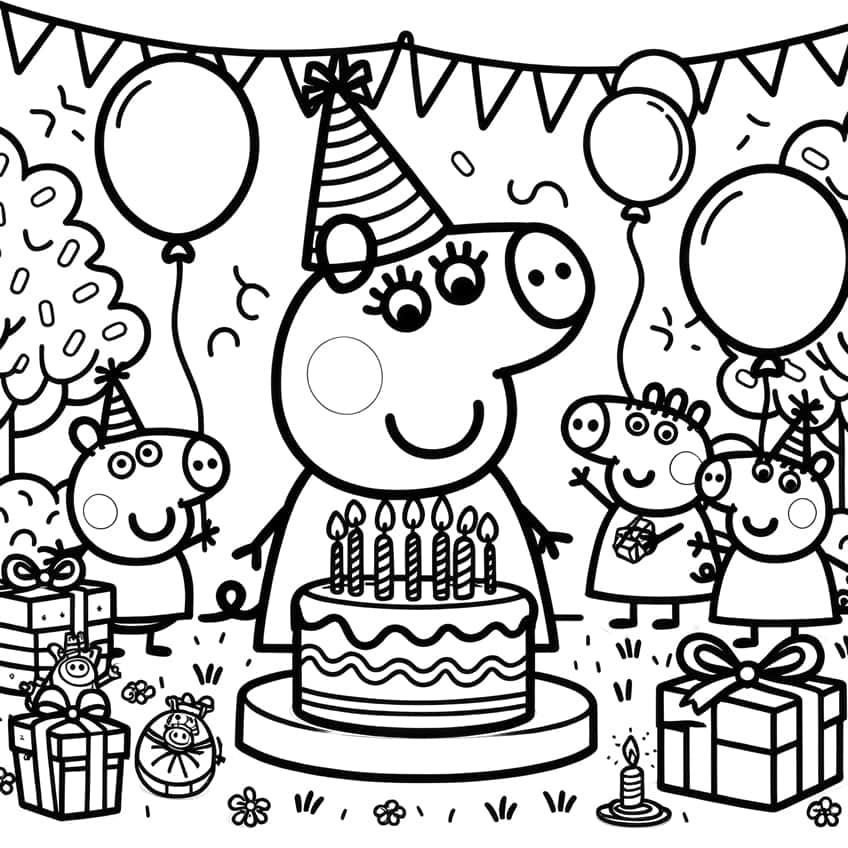 Peppa Pig Coloring Pages - 54 Cute Coloring Sheets