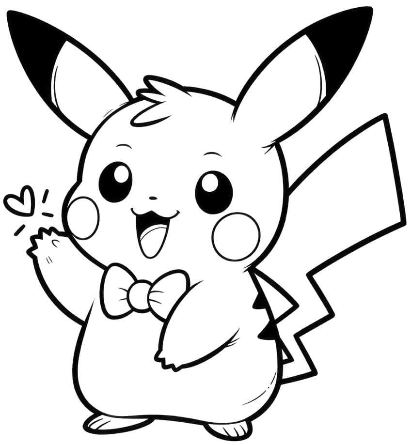 Pikachu coloring page 02