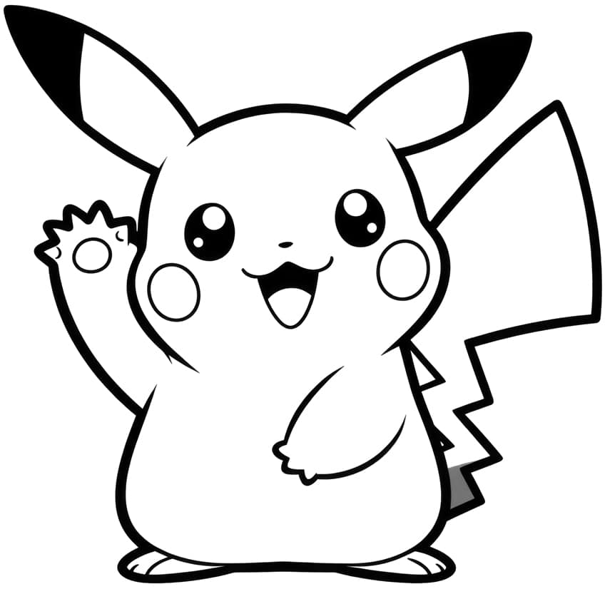 Pikachu coloring page 03