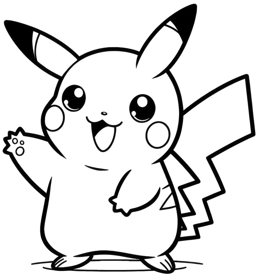 Pikachu coloring page 04