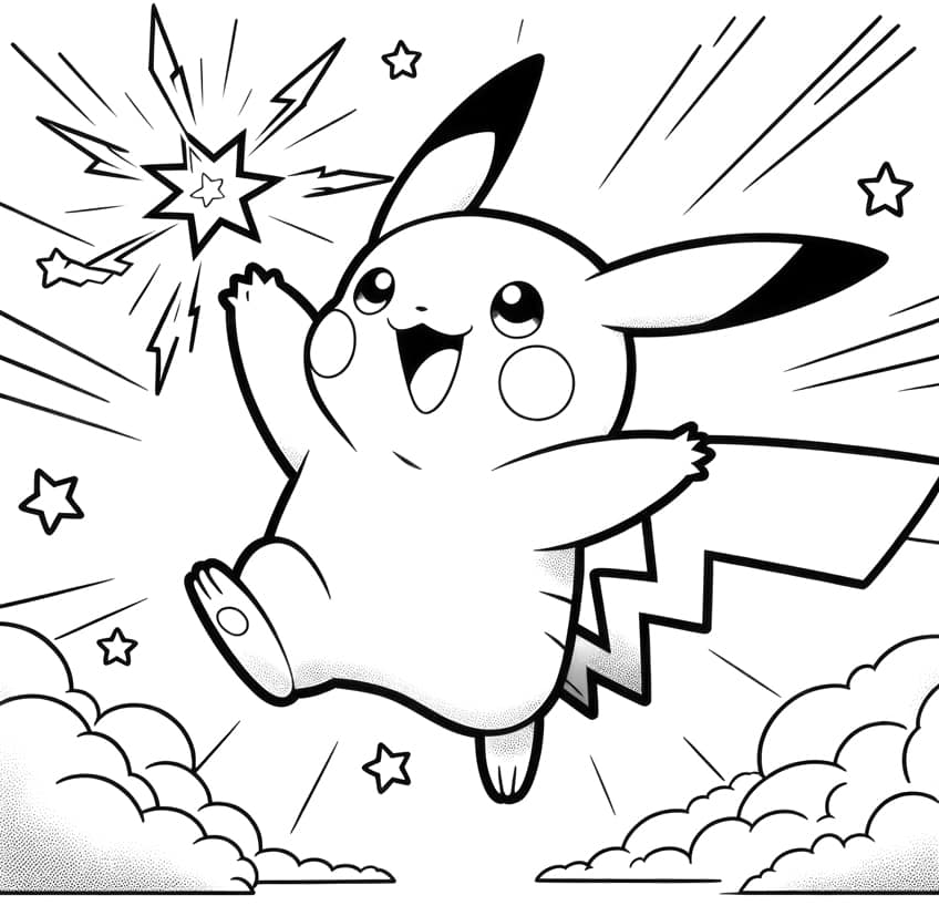 Pikachu coloring page 07
