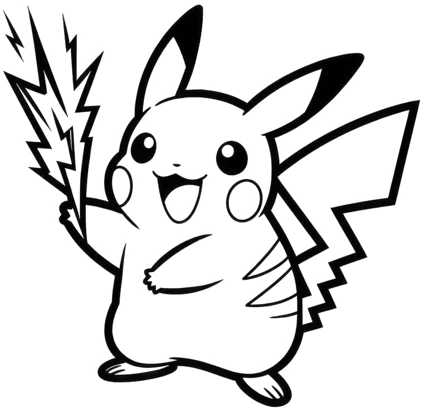 Pikachu coloring page 08