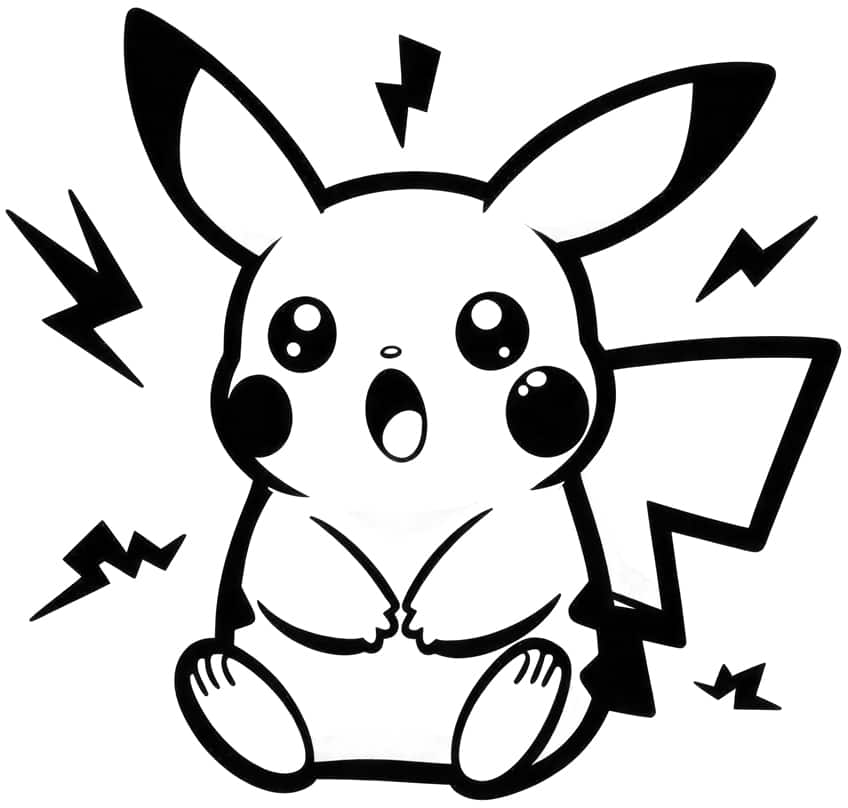 Pikachu coloring page 09