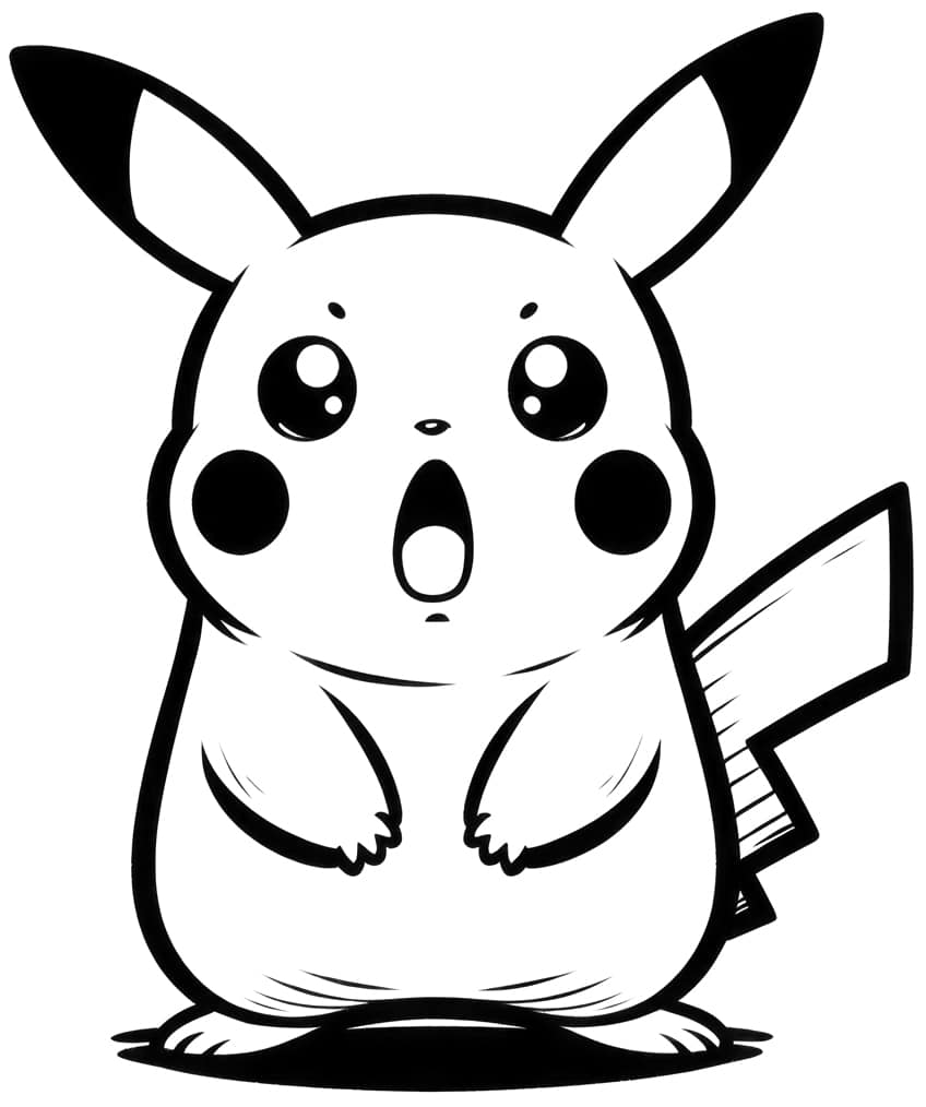 Pikachu coloring page 10