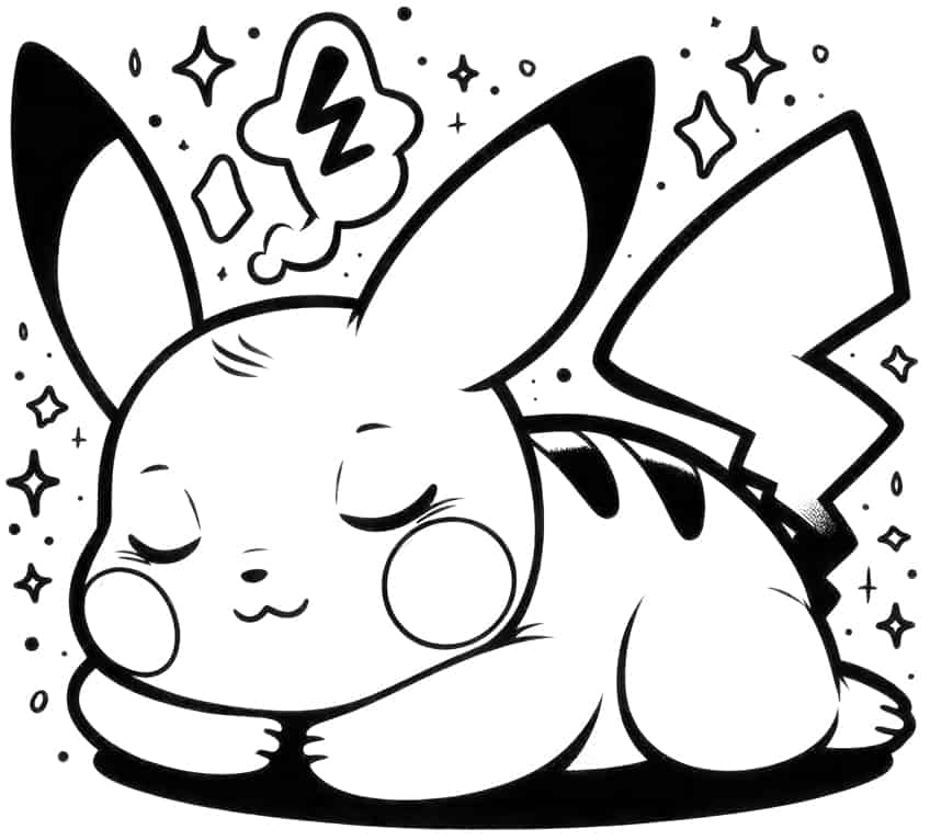 Pikachu coloring page 12