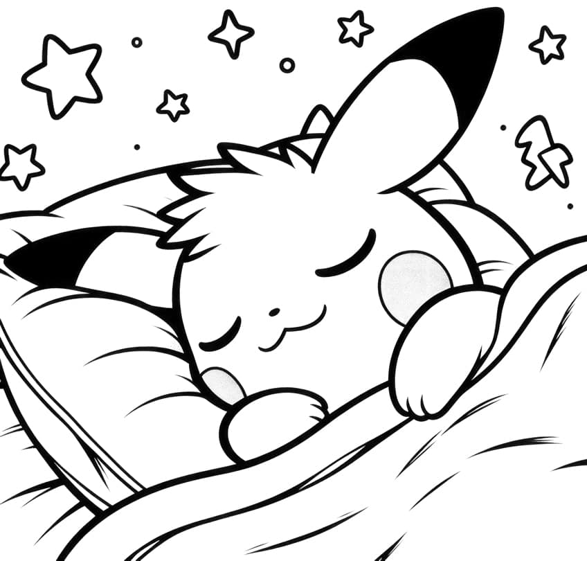 Pikachu coloring page 13